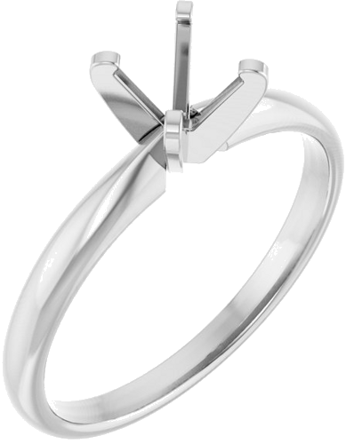 Sužadėtuvių Žiedas „Solitaire“ 14k white gold Round 5.5mm (1)