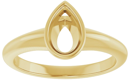 Sužadėtuvių Žiedas „Bezel-Set Solitaire“ 14k yellow gold Pear 8mm x 5mm (3)