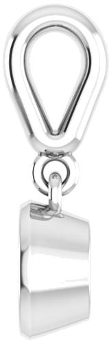 14K White  4.8 mm Round Pendant Mounting (3)
