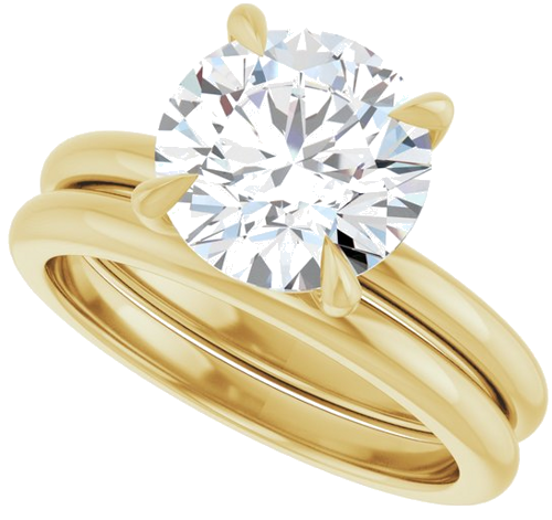 Sužadėtuvių Žiedas „Claw-Prong“ 14k yellow gold Round 9mm (10)