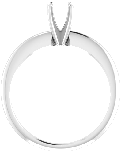 Sužadėtuvių Žiedas „Solitaire“ 585 Baltojo Aukso Round 4.2mm x 4.9mm (2)