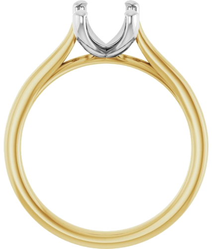 Sužadėtuvių Žiedas 14k yellow/white gold Emerald 8mm x 6mm (2)