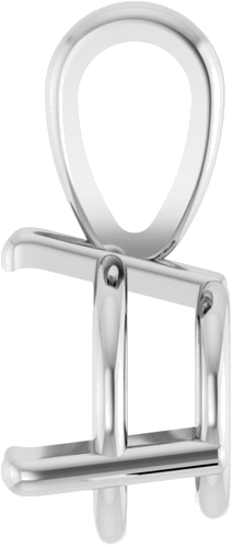 Pakabukas „Solitaire“ 750 Baltojo Aukso Round 6.5mm (3)