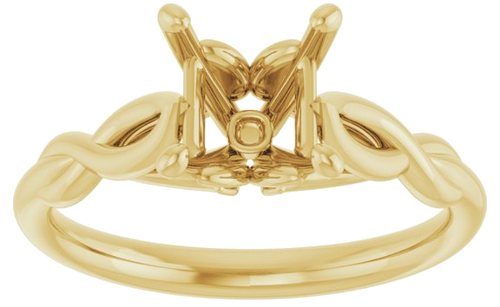 Sužadėtuvių Žiedas „Solitaire“ 585 Geltonojo Aukso Square 5.5mm (3)