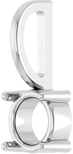 Pakabukas „Solitaire Charm“ 925 Sidabro Round 5mm (2)