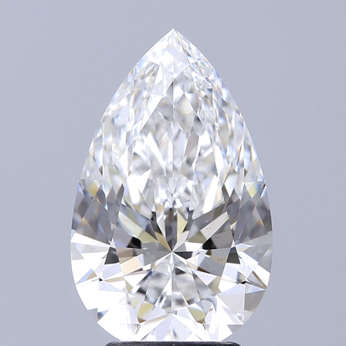 3.06 carat D-VS2 Natūralus Pear Deimantas (1)