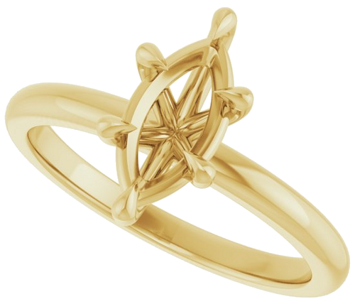 Sužadėtuvių Žiedas „Claw-Prong“ 10k yellow gold Marquise 10mm x 5mm (5)