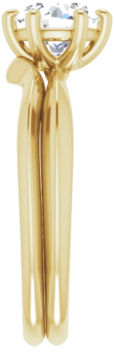 Sužadėtuvių Žiedas „Solitaire“ 585 Geltonojo Aukso Round 6.5mm (9)