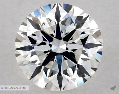 0.53 carat G-VVS2 Excellent cut Natūralus Round Deimantas (1)