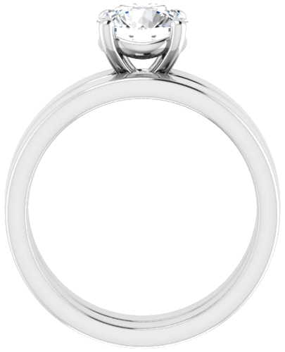 Sužadėtuvių Žiedas „Solitaire“ 14k white gold Round 7mm (7)