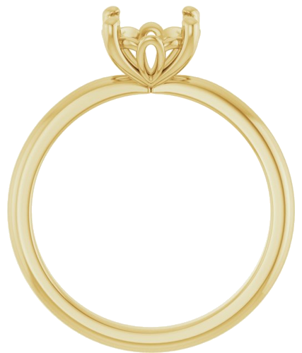 14K Yellow 7.4 mm Round Solitaire Engagement Ring Mounting (2)