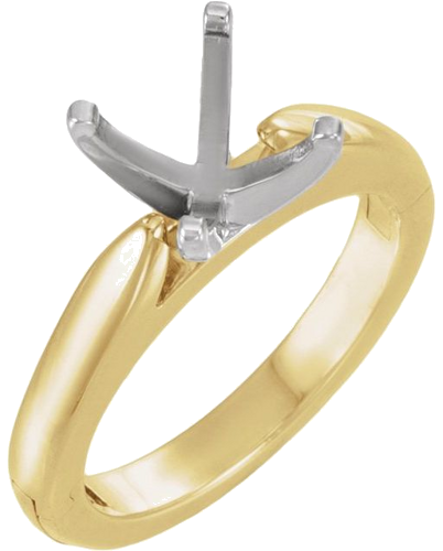 Sužadėtuvių Žiedas „CLIQ® Hinged Adjustable Solitaire“ 14k yellow/white gold Round 8.2mm (1)