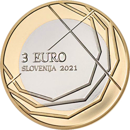 2021 Словения Škofjeloški pasijon Монета от 3 евро (2)