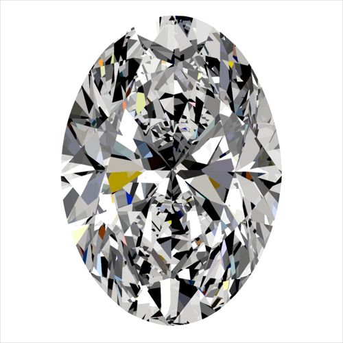 0.4 carat F-SI1 Natūralus Oval Deimantas (1)