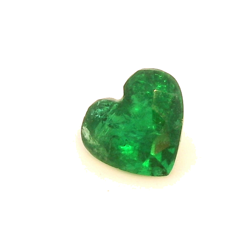 0.35 carat GREEN Heart Smaragdas (1)