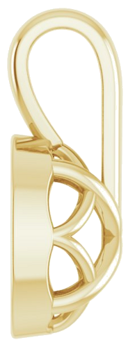 14K Yellow 6x4 mm Oval Pendant Mounting (3)