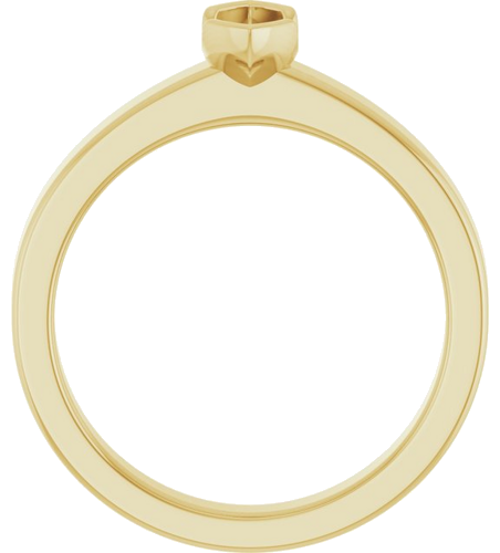 Sužadėtuvių Žiedas „Half-Bezel Solitaire“ 14k yellow gold Marquise 7mm x 3.5mm (2)