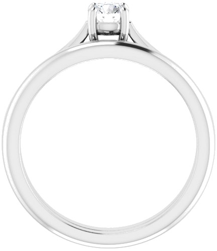 Sužadėtuvių Žiedas „Solitaire“ 14k white gold Round 4.1mm (7)