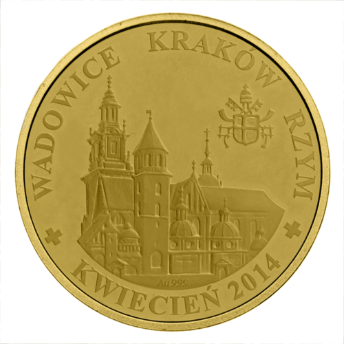 Šv. Jonas Paulius II 2014 Lenkija auksinis medalis (2)