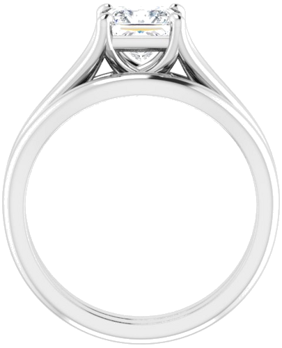 Sužadėtuvių Žiedas „Solitaire“ 585 Baltojo Aukso Square 5.5mm (7)