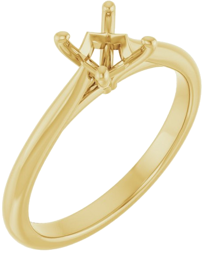 Sužadėtuvių Žiedas „Solitaire“ 14k yellow gold Square 4.5mm (1)