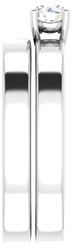 14K White 4.1 mm Round Solitaire Engagement Ring Mounting (9)
