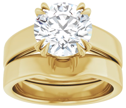 Sužadėtuvių Žiedas „Solitaire“ 585 Geltonojo Aukso Round 9mm (8)