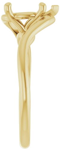 Sužadėtuvių Žiedas „Bypass“ 10k yellow gold Pear 9mm x 6mm (4)