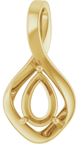 Pakabukas „Infinity-Inspired“ 18k yellow gold Pear 9mm x 6mm (1)