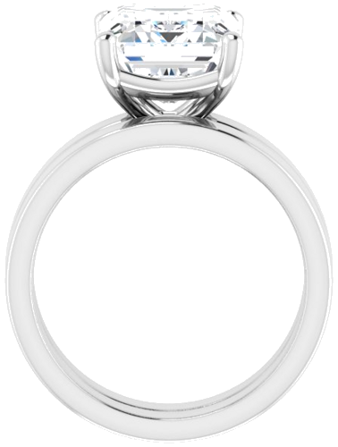 Sužadėtuvių Žiedas „Solitaire“ 950 Platinos Emerald 11mm x 9mm (7)
