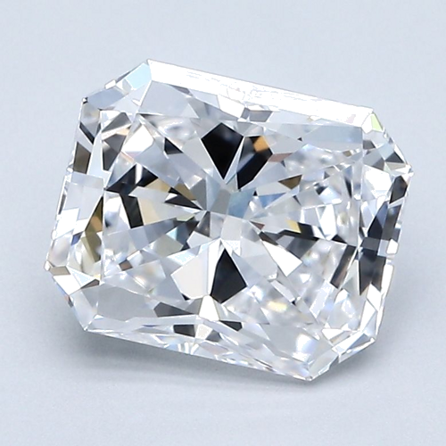 2.06 carat D-VVS2 Natūralus Radiant Deimantas (1)