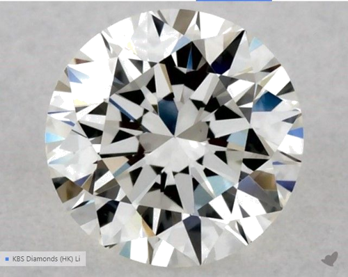 0.51 carat H-VVS2 Excellent cut Natūralus Round Deimantas (1)