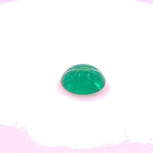 0.52 carat GREEN CABOCHON cut Oval Smaragdas (1)