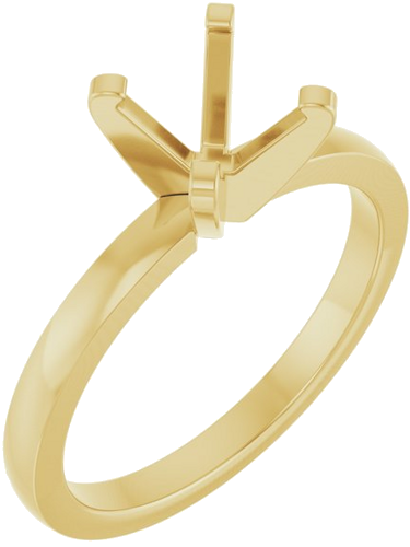 Sužadėtuvių Žiedas „Solitaire“ 14k yellow gold Round 7mm (1)
