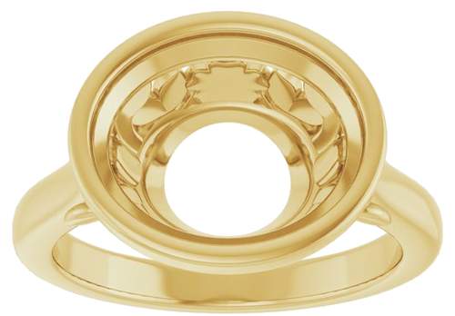 Sužadėtuvių Žiedas „Bezel-Set“ 14k yellow gold Oval 12mm x 10mm (3)