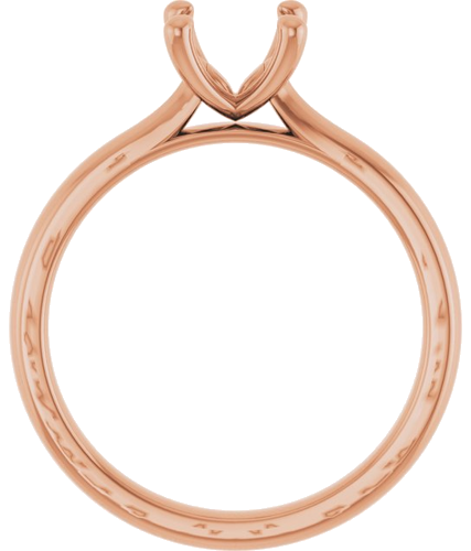 Sužadėtuvių Žiedas „Solitaire“ 585 Rožinis Aukso Oval 8mm x 6mm (2)