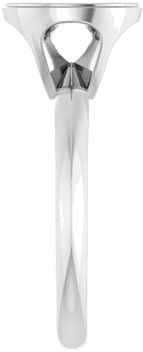 14K White 9 x 7 mm Oval Solitaire Engagement Ring Mounting (4)