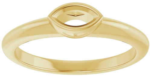 Sužadėtuvių Žiedas „Bezel-Set Solitaire“ 10k yellow gold Marquise 6mm x 3mm (3)