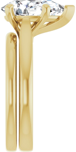 Sužadėtuvių Žiedas 14k yellow gold Pear 12mm x 8mm (9)