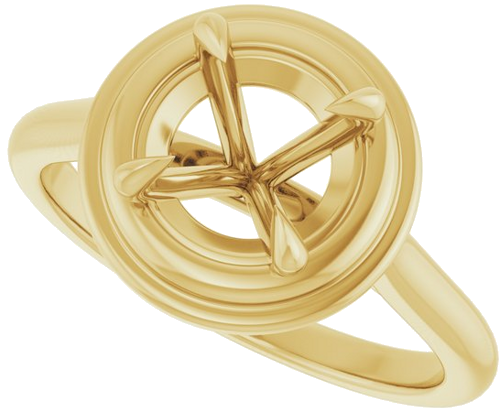 Sužadėtuvių Žiedas „Claw-Prong Solitaire“ 14k yellow gold Round 7.4mm (5)