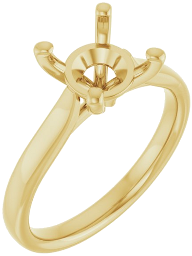 Sužadėtuvių Žiedas „Solitaire“ 585 Geltonojo Aukso Round 8.2mm (1)