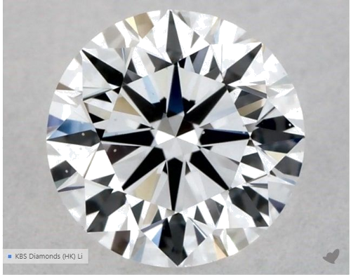 0.5 carat D-VS2 Excellent cut Natūralus Round Deimantas (1)