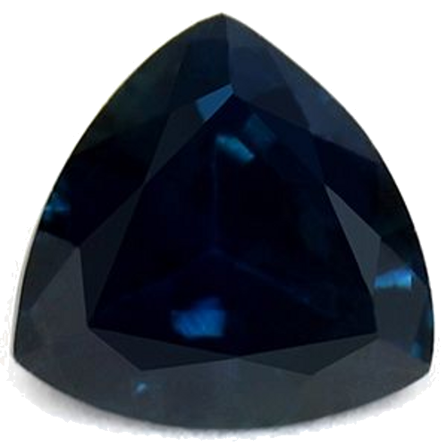 0.69 carat BLUE Trilliant Safyras (1)