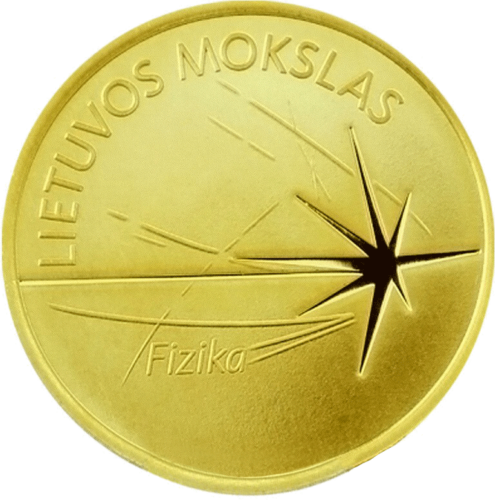 2016 Physics Lithuania 5 Euro gold coin (1)