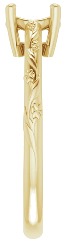 Sužadėtuvių Žiedas „Solitaire“ 585 Geltonojo Aukso Round 6mm (4)