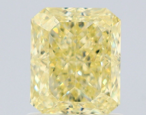 1.28 carat Fancy Yellow-VVS2 Natūralus Radiant Deimantas (1)