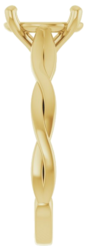 Sužadėtuvių Žiedas „Infinity-Inspired“ 14k yellow gold Oval 10mm x 8mm (4)
