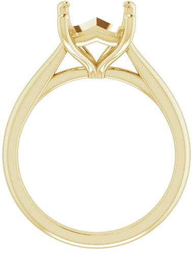 Sužadėtuvių Žiedas „Solitaire“ 585 Geltonojo Aukso Emerald 10mm x 8mm (2)