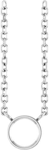 14K White 4 mm Round Bezel-Set 16-18  Necklace Mounting (1)