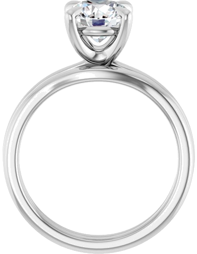 Sužadėtuvių Žiedas 14k white gold Round 7.4mm (7)
